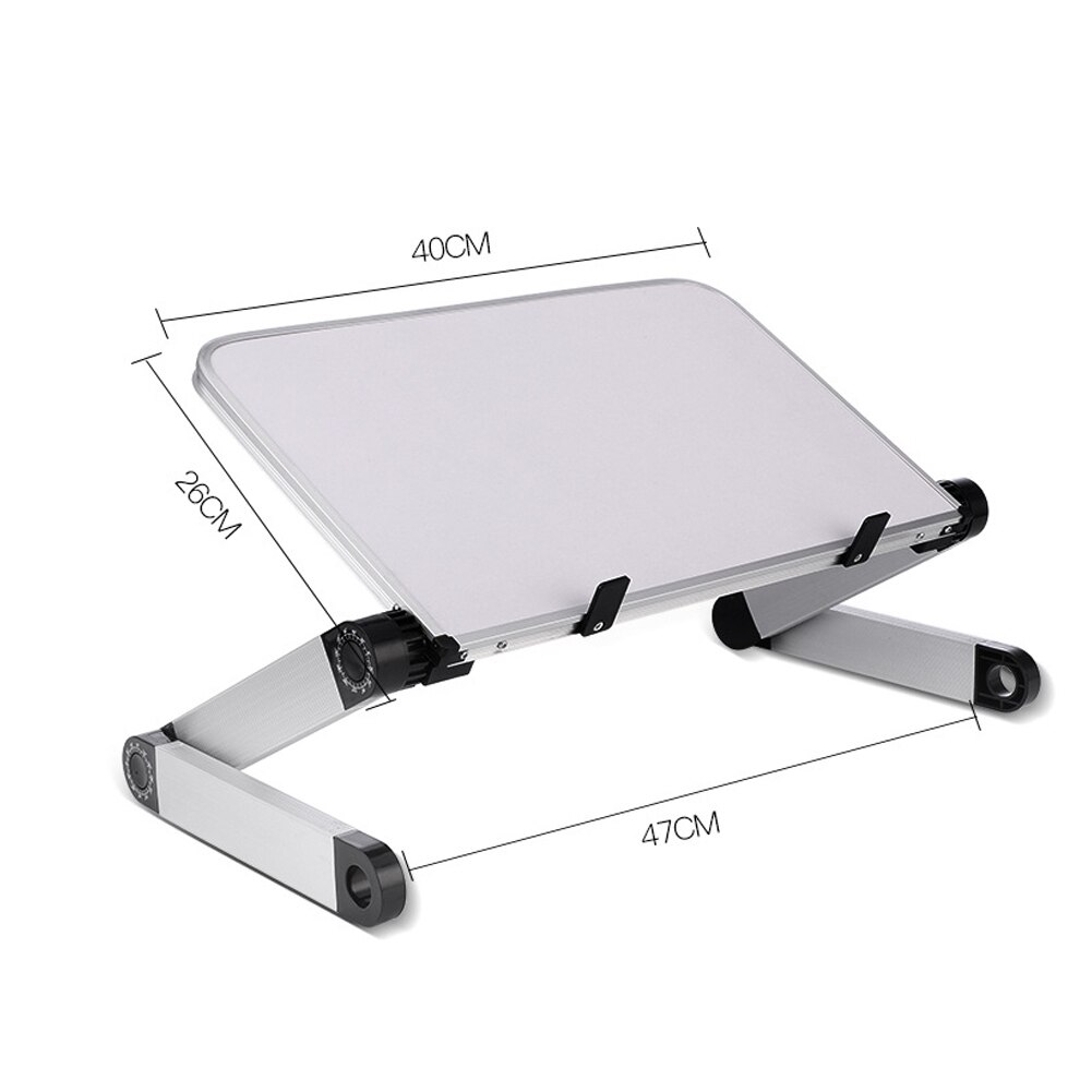 Aluminum alloy Laptop Stand for iPad Tablet Computer Monitor Stand Riser Adjustable Portable Foldable Laptop Notebook Holder: White 40cm
