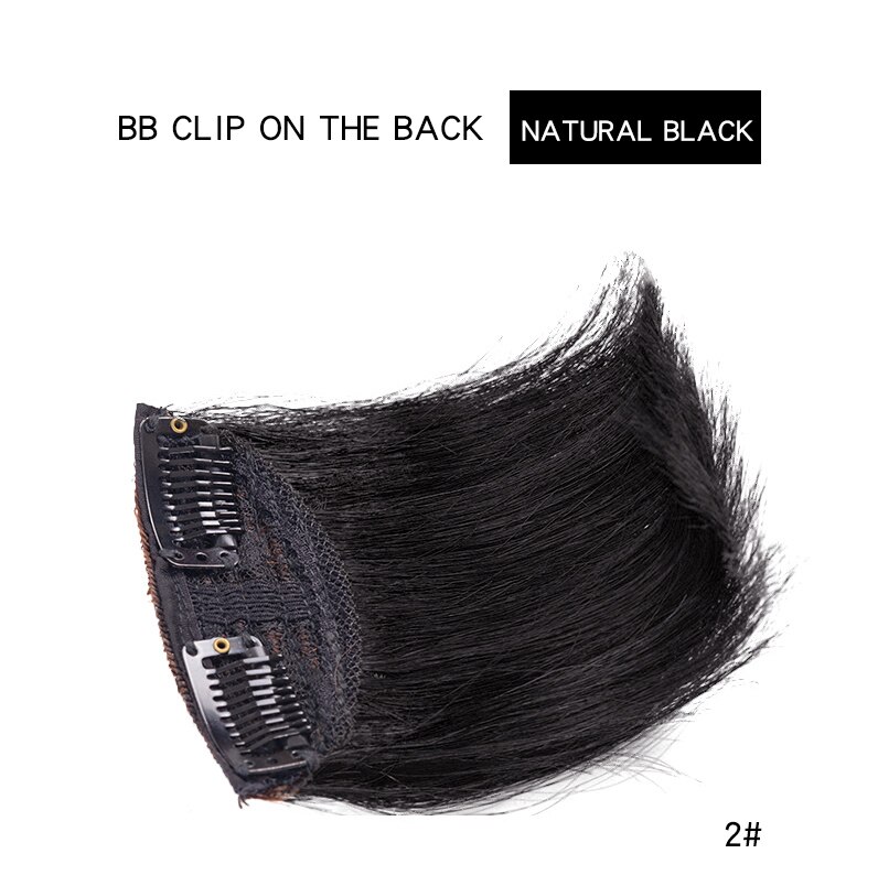 Pelo sintético liso de seda de proteína hecho a mano negro Natural Topper Cierre de pieza sintética tupé rizado: Natural black