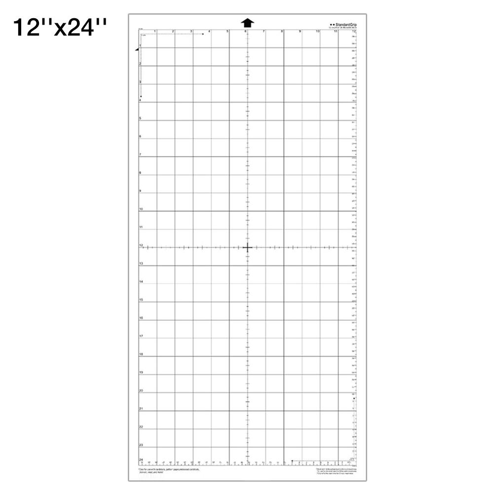 Replacement Cutting Mat Pad Transparent Adhesive Mat With Measuring Grid 12 By 12-Inch For Silhouette Cameo Plotter Machine: 12x24