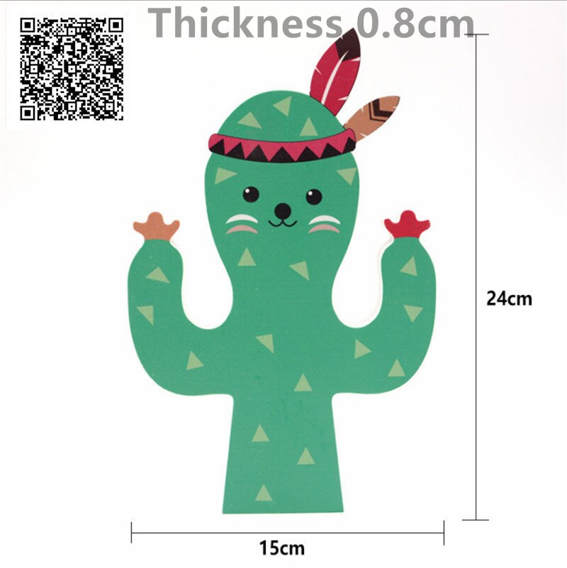 Wooden Nordic Shelves Wall Stickers Indian Style Animal Head Sculpture Baby Room Accessories Cartoon Wood Wall Shelf Child Room: Style 10