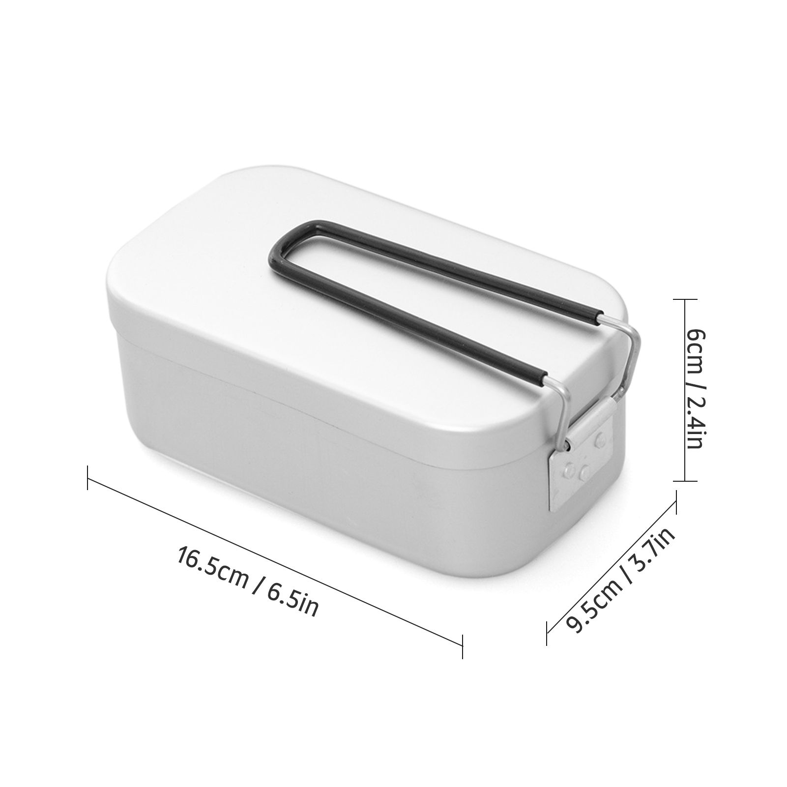 800ml Nonstick Aluminum Tin Box Lunch Box Food Storage Container w/ Handle for Camping Hiking Picnic Home camp cooking supplies