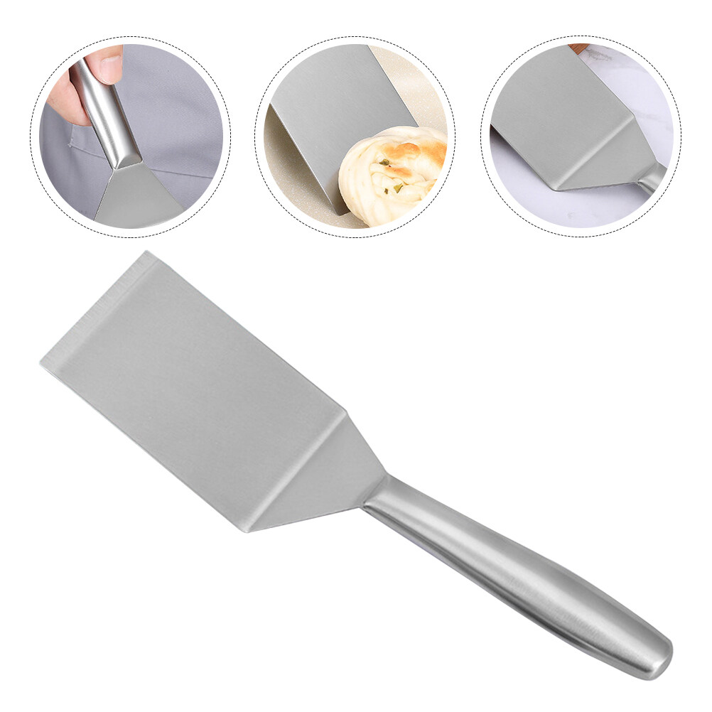 Espátula para freír carne de acero inoxidable para cocinar y palear multiusos, duradera y fácil de limpiar