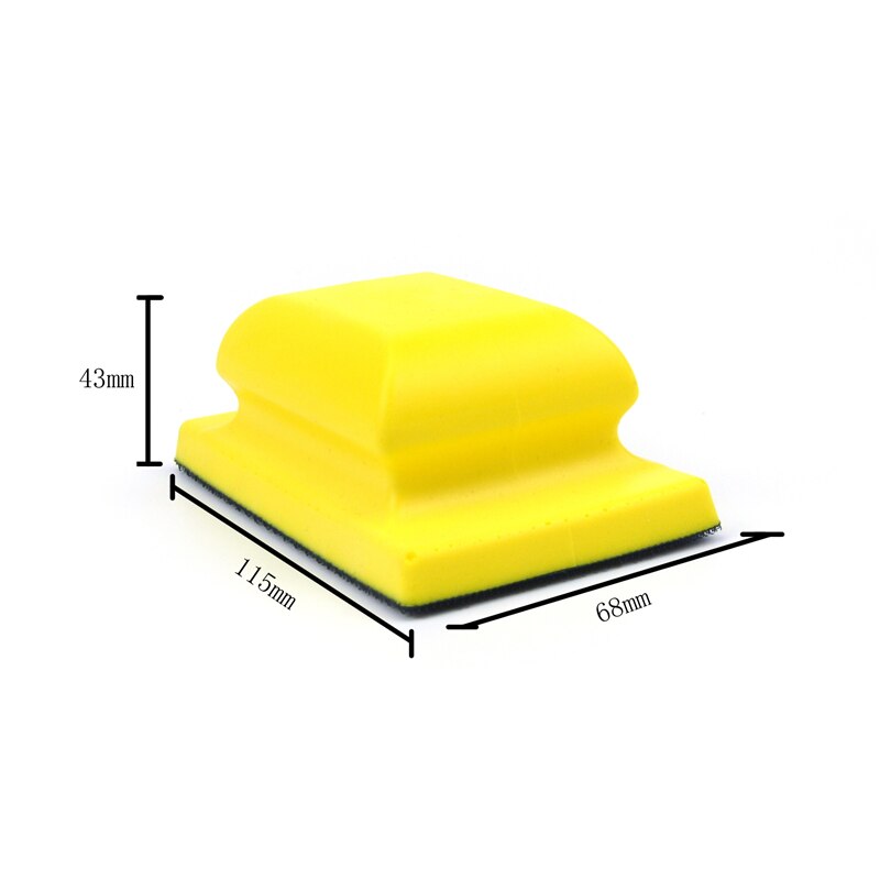 POLIWELL 1PCS 1~6 inch PU Foam Sanding Disc Holder Sandpaper Backing Polishing Pad Hand Grinding Block All Sizes Sanding Pad: 68x115mm