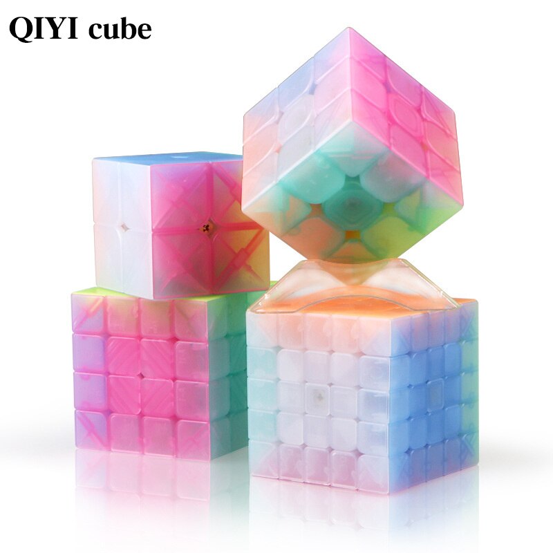 Qiyi Jelly Color Neo Magic Cube cubo trasparente Puzzle Finger giocattoli cubi di velocità professionali giocattoli educativi precoci per bambini