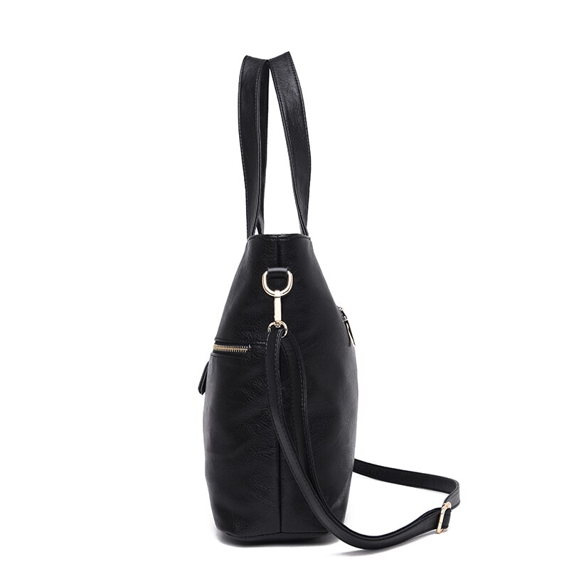 Bolsas femininas pretas estilo europeu, novas bolsas femininas de alta capacidade de ombro estilo europeu 2020