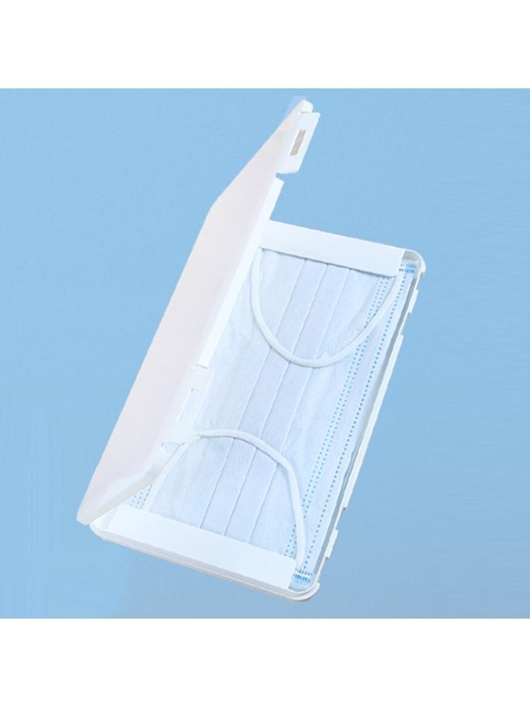 Draagbare Effen Kleuren Platte Masker Storage Case Anti-Stofmasker Doos Thuis Outdoor D08F
