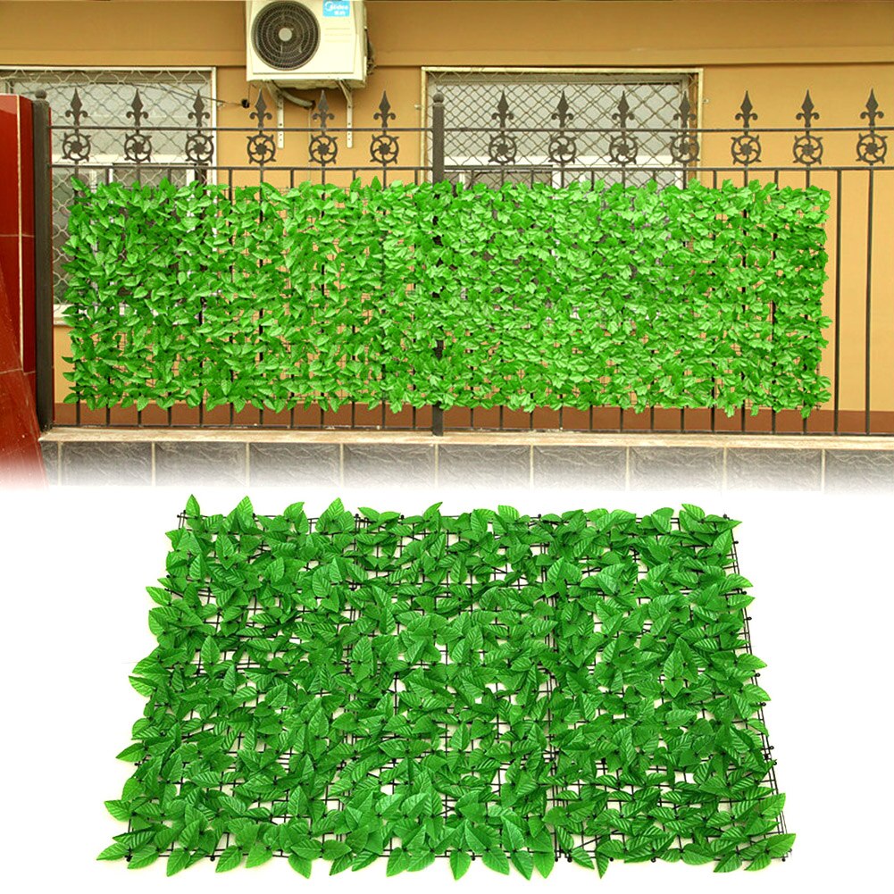 Home Greenhouse Decorative Panels   Artificial Fence Faux Leaves Indoor Greenery Wall Privacy Screen Backyard Outdoor Garden