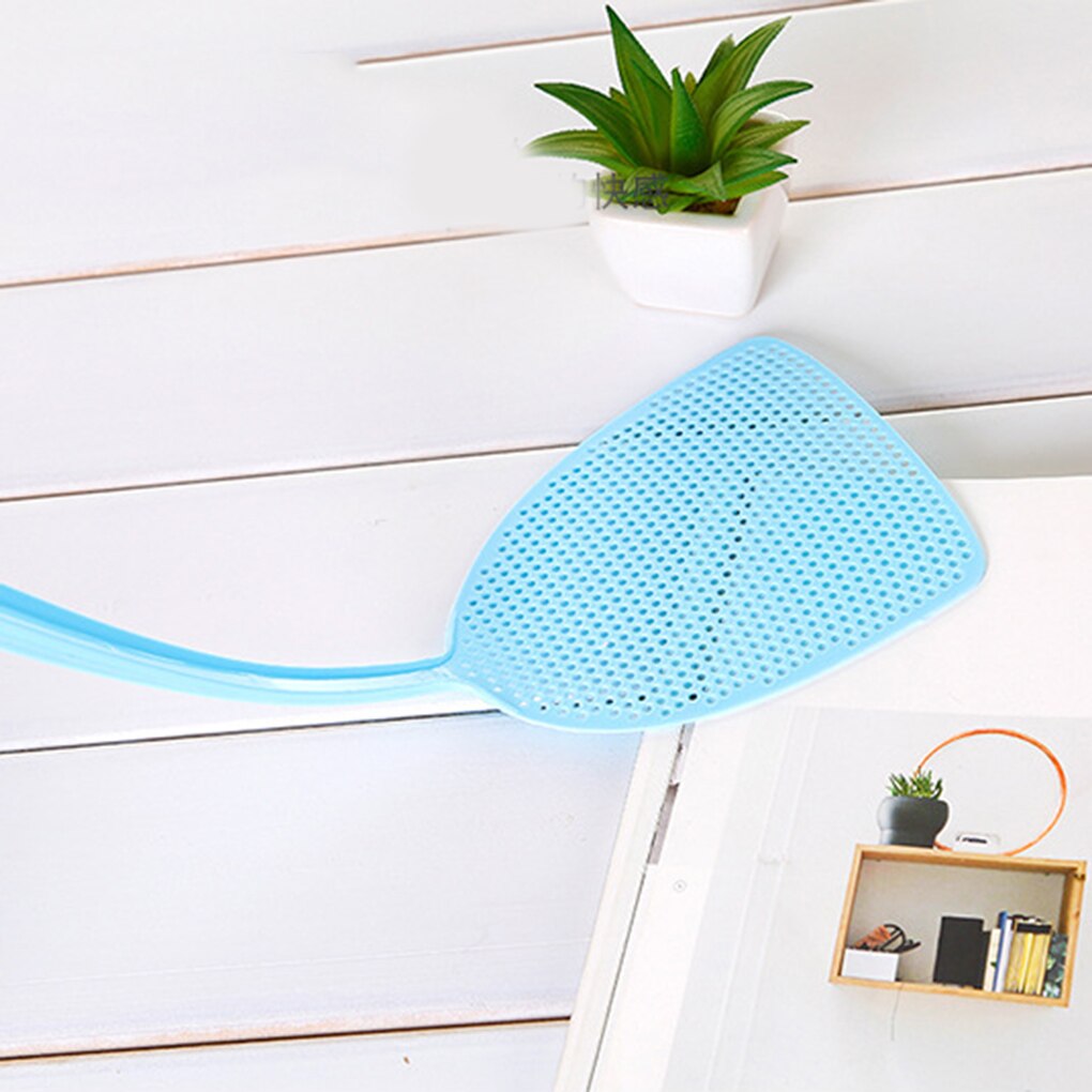 Fly Swatter Soft Manual Plastic Long Handle Mosquito Insects Bugs Pest Swatter for Home Kitchen