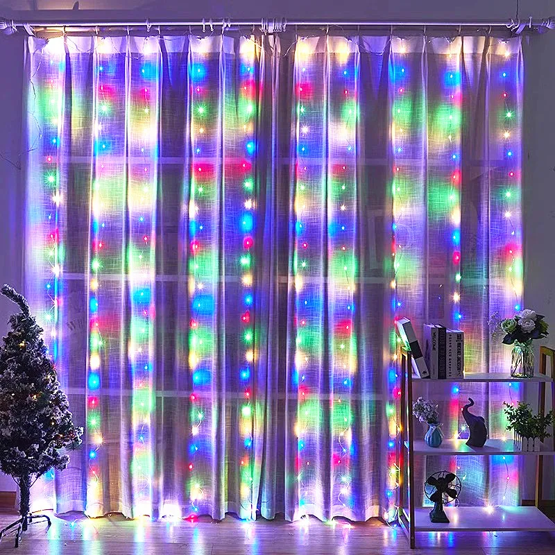 6x3M/3x3m Curtain Garland on The Window USB Power Fairy Lights Festoon with Remote Year Garland Led Lights Christmas Decor