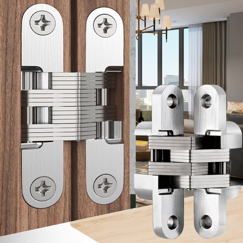 2 pieces Folding door hinge Hidden door Hinges Concealed Door Hinge Cross for Heavy Doors Folding Door Hinge Furniture Hardware