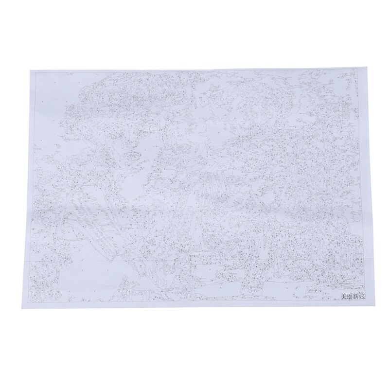 DIY Ölgemälde malen Nach Zahlen Kits für Erwachsene Kinder Anfänger-Braut 16x20 zoll mit Pinsel und acryl Pigment (Rahmenlose)