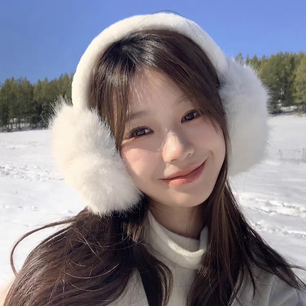 Orejeras de piel sintética suave a la , orejeras de invierno para mujeres y hombres, orejeras de Color sólido, protección contra el frío al aire libre, orejeras para las orejas