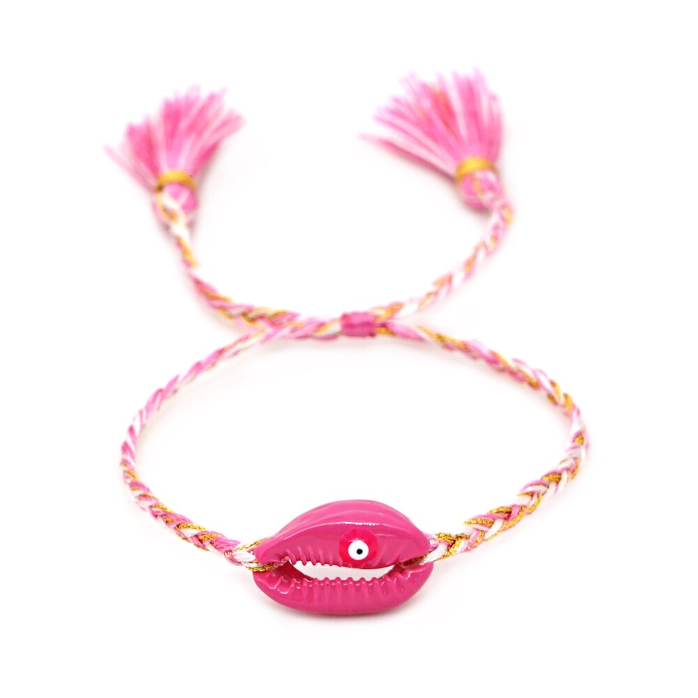 Go2boho Braccialetto di Amicizia Per Le Donne Borsette Intrecciato I Braccialetti Boho Gioielli Nodo Mare Borsette Nappa Fatti A Mano Tessuto Pulseras Mujer: B-B200060I