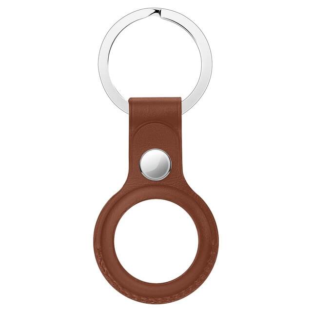 BOROFONE – housse de Protection en cuir pour étiquettes aériennes Apple, étui de luxe, antichoc, pour localisateur et traqueur: Brown