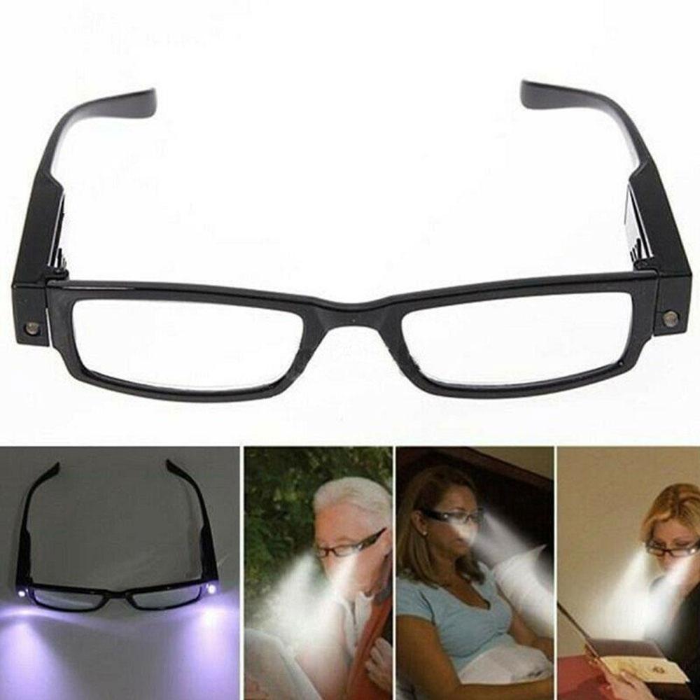 Multi styrke læse briller briller brilleglas diopter forstørrelsesglas førte lys førte læse briller med lys læsebriller