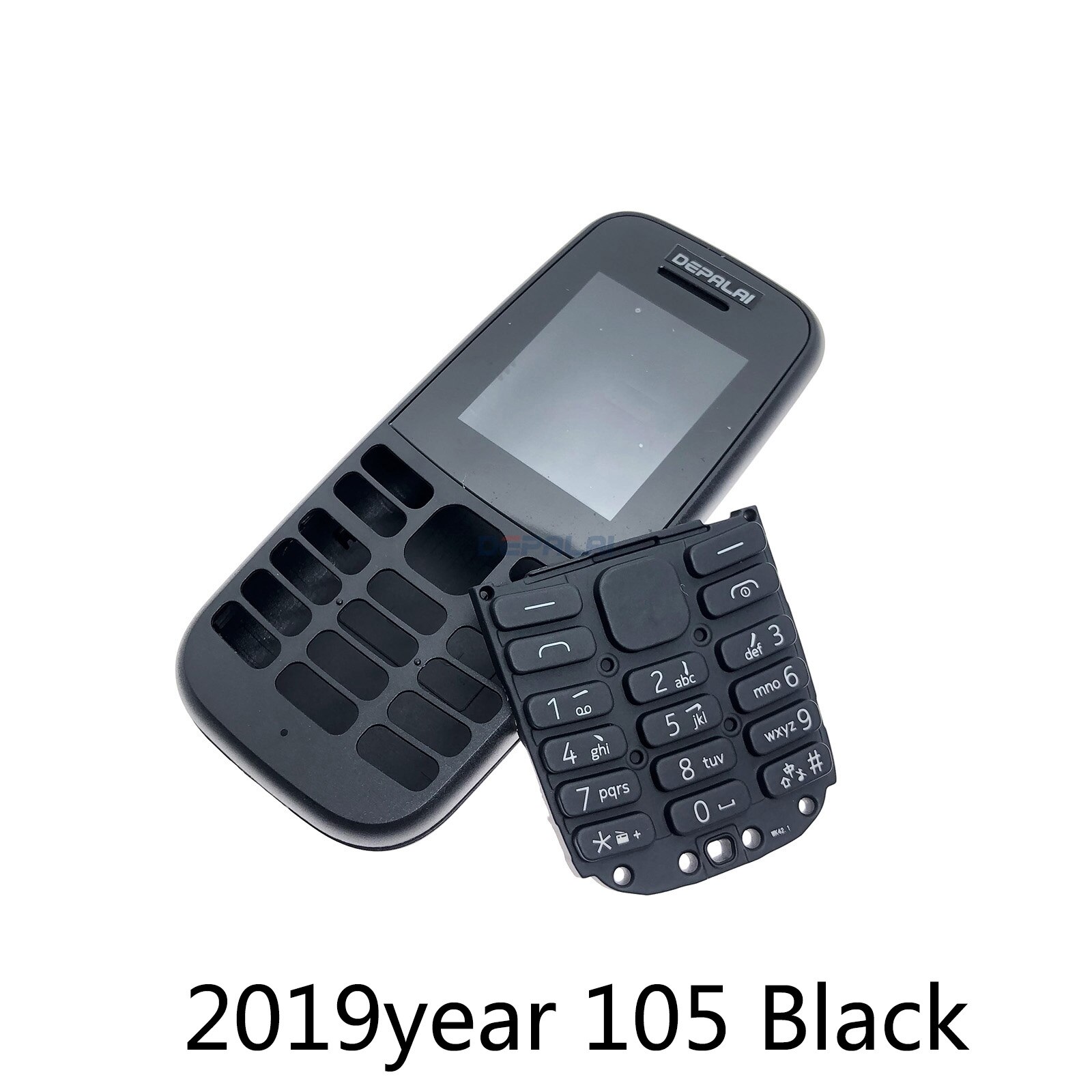 Housing Cover Full Complete Mobile For Nokia 105 version 105 RM-1133 RM-1134 1050 RM-1120 case Keypad Back Battery: 2019 105 Black