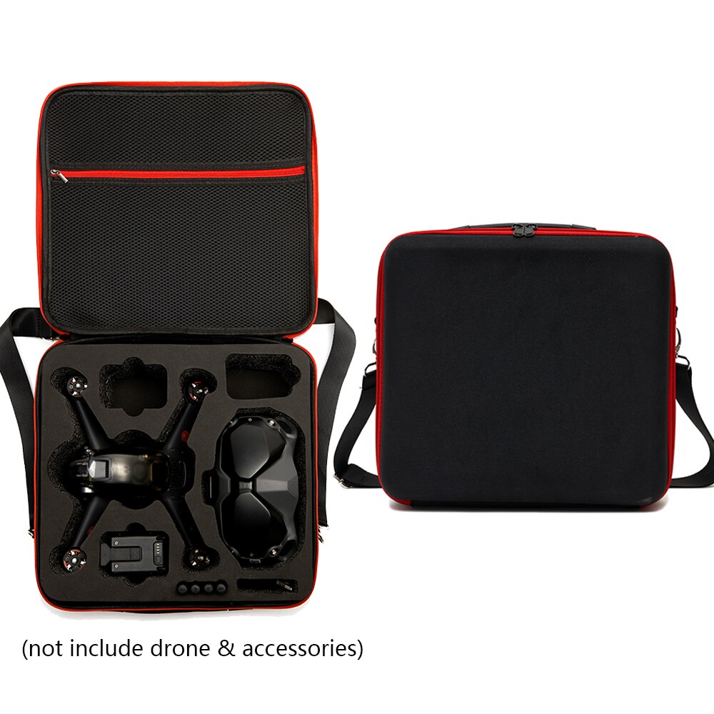 Portátil caso de transporte bolsa de ombro para dji fpv combo v2 óculos controle remoto acessórios saco armazenamento caixa: Black