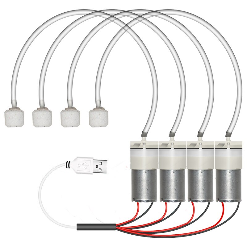 DC 5V Air Pomp Mini USB Oxygen Pump Electric Aquarium Pomps 5 V Volt Adjust Oxygen Volume Fishing Aquarium Car Aerator Fish DC5V: 6pcs Oxygen pump