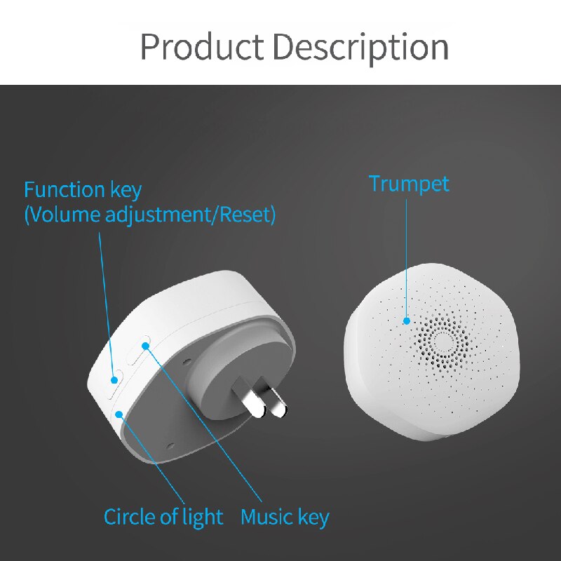 Tuya Smart Alarm Wifi Sound and Light Alarm App Remote Control Smart Home Linkage Control Home Security Assistant US Regulations