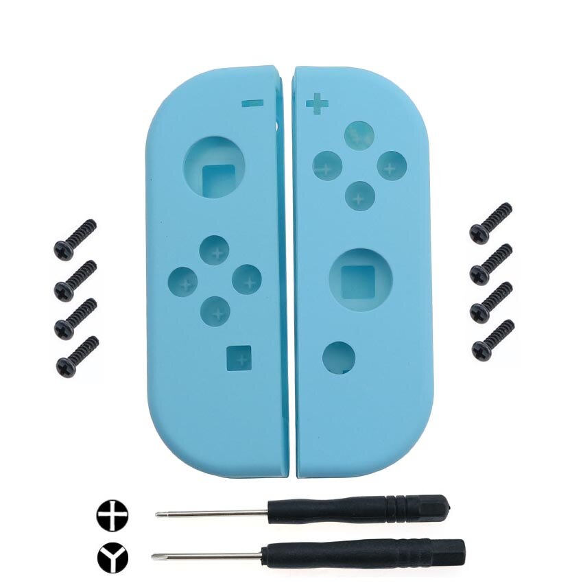 1 Pair Controller Kit di Riparazione Alloggiamento Della Copertura Borsette per il Caso di Nintendo Interruttore Joy-Con FAI DA TE In Plastica di Copertura Controller Cacciavite vite: C-C Light blue