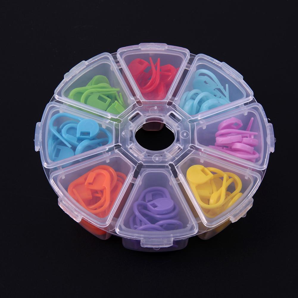 104 Pcs Locking Stitch Markers Resin Small Clip Knitting Tools Crochet Latch Knitting Accessories Needle Clip Hook with box