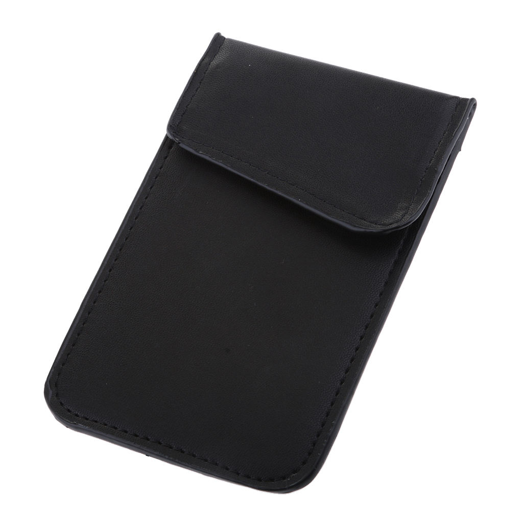 RFID Signal Blocking Bag Anti Theft Bag Car Key FOB &amp; Cell Phone &amp; Electronic Card Blocking Pocket Black