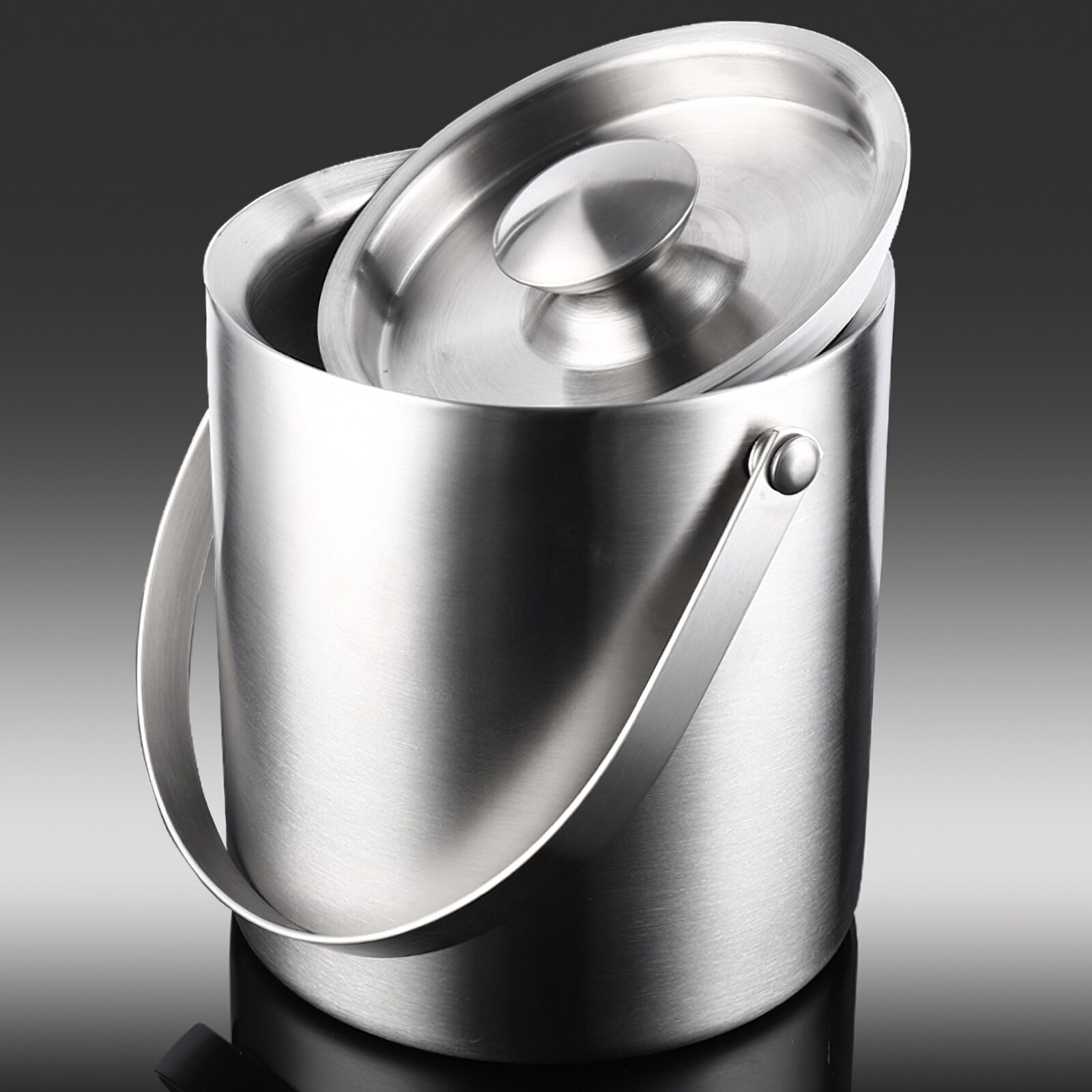 Ice Barrel Thermal Wine Various 2L Stainless Steel Ice Bucket With Lid Insulated Bucket Portable Chilling Bucket For Beers Bars