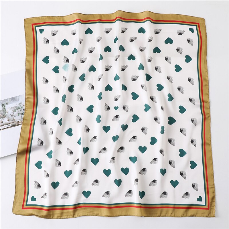Zomer zijden haarbanden voor dames, sjaals met bloemenprint, foulards, hoofddoeken, bandana's en stropdassen: Fj289-2