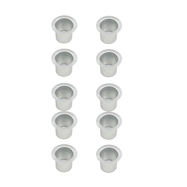 10 stücke Gold/Silber/Schwarz/verrotten Kerzenhalter 11,8mm Wachs Kerzen Tassen Gläser Kerzenhalter Halfter Esszimmer Hochzeiten Valentinstag Dekor: Weiß