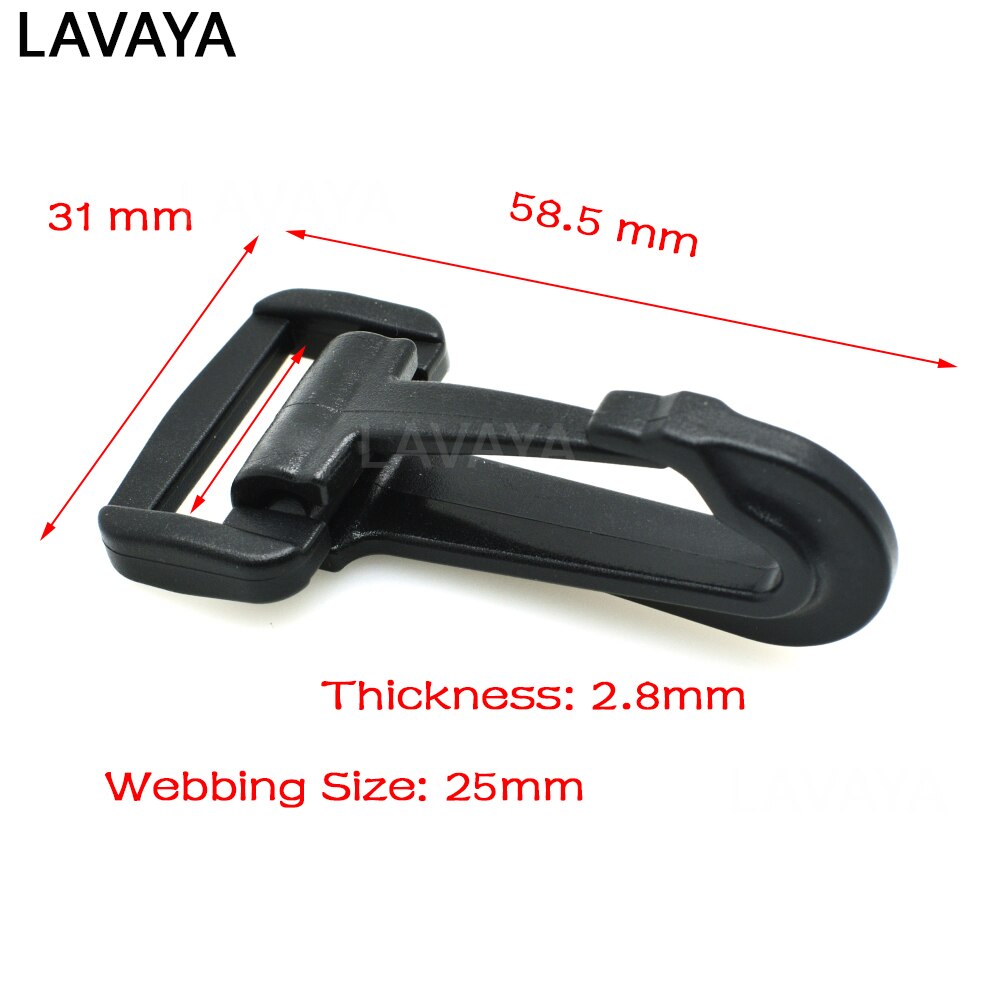 2pcs/pack Plastic Snap Hooks Rocker Style For Backpack Strap Webbing 20mm 25mm 30mm 38mm 50mm