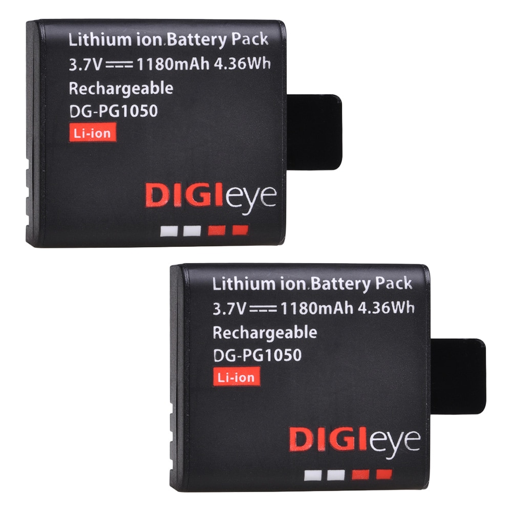 4x 1180mAh PG1050 Battery + LED Dual USB Charger For SJCAM SJ4000 SJ5000 SJ5000X For EKEN H9 H9R H8R H8 GIT PG900 AKASO EK7000