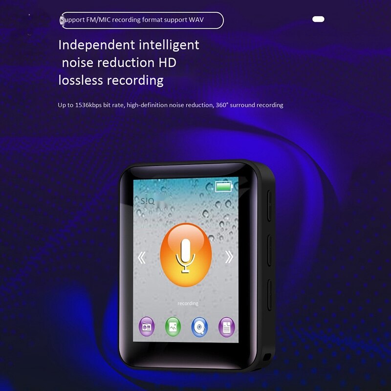 1.8 Inch MP3 Player Knop Muziekspeler 4Gb Draagbare Mp3 Speler Met Speakers High Fidelity Lossless Geluidskwaliteit