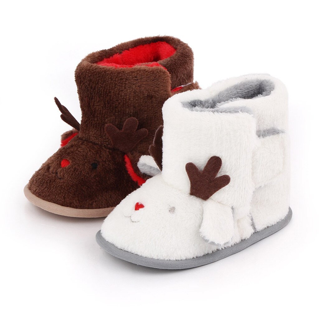 Weihnachten Baby Stiefel Neugeborenen Jungen Mädchen drinnen Weichen Sohlen Prinzessin Schuhe Winter Warme Baby Wanderschuhe zapatos de bebes