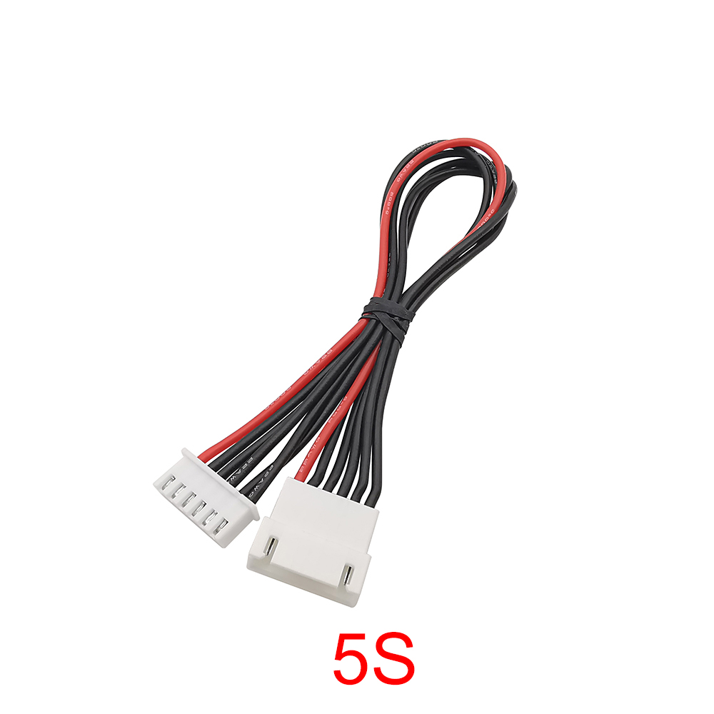 5 stk. 2s 3s 4s 5s 6s 7s 8s lipo-balanceledning, forlængerkabel, opladet ledning, 22 awg 20cm jst-xh-stik, silikonekabel: Multi