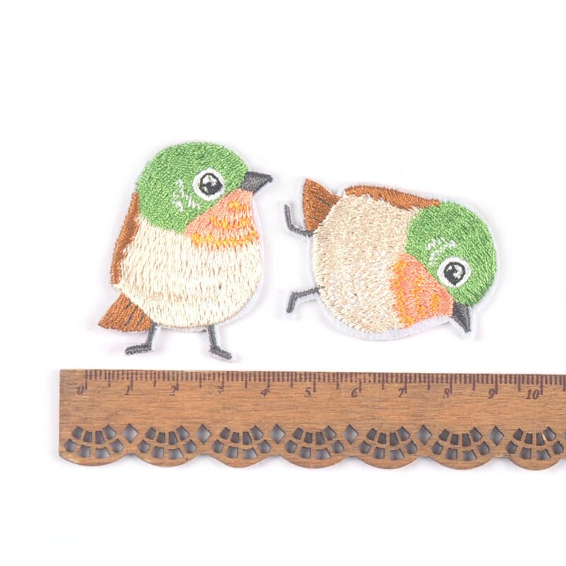 5 sztuk śliczne królik/ptak/wiewiórka łaty hafty robić szycia akcesoria ubrania aplikacje wyroby rękodzielnicze DIY 37-55mm c3216: 2
