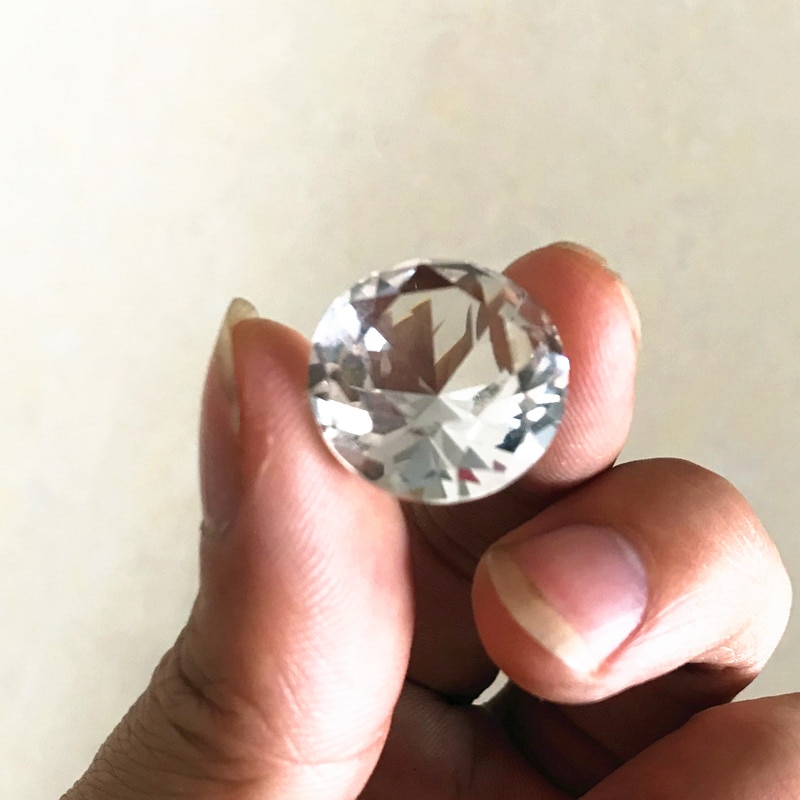 20MM 8pcs Dimeter Crystal Diamond Rainbow Glass Beads Feng Shui Sphere Crystals Decorative Craft Wedding Home Vase Decor