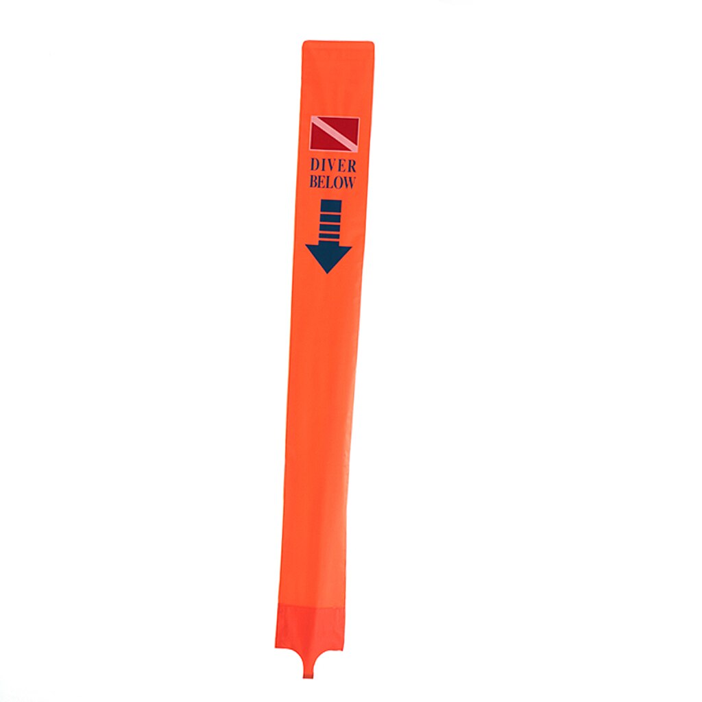 High Visibility Portable Scuba Dive 55' Surface Marker Buoy SMB Safety Sausage W/Yellow Line Surface Marker Buoy
