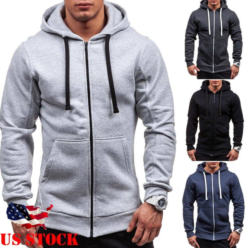 Sudadera con capucha ajustada para hombre, de manga larga, Hip Hop, musculosa, camiseta Casual, blusa, invierno, más cálido, sudaderas para hombre, nueva