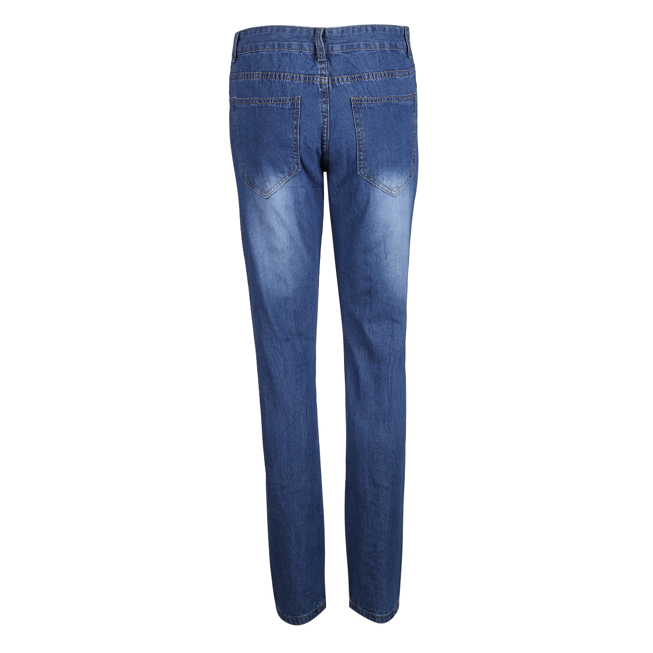 Nueva de Goocheer pantalones vaqueros ajustados rasgados de corte ajustado de mezclilla deshilachados rasgados ahuecados Jeans largos Boy Zone