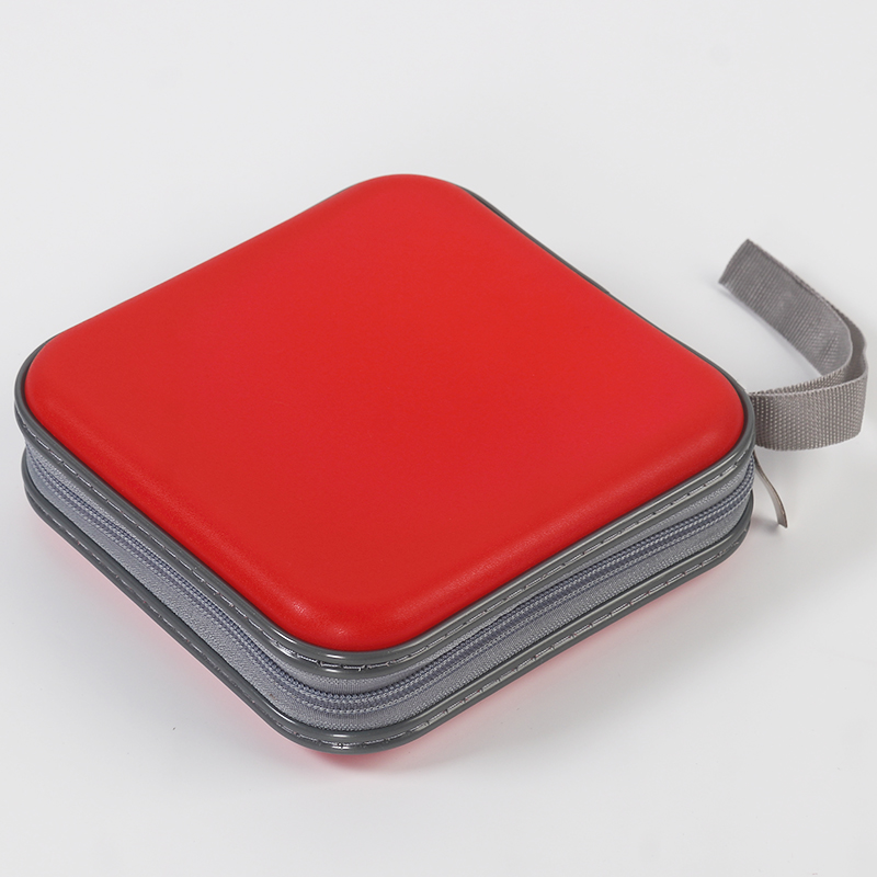40 CD/DVD Hard Case Wallet w/Zipper, Durable Portable Plastic Storage for Car/Home/Travel, Non-Slip: Chocolate