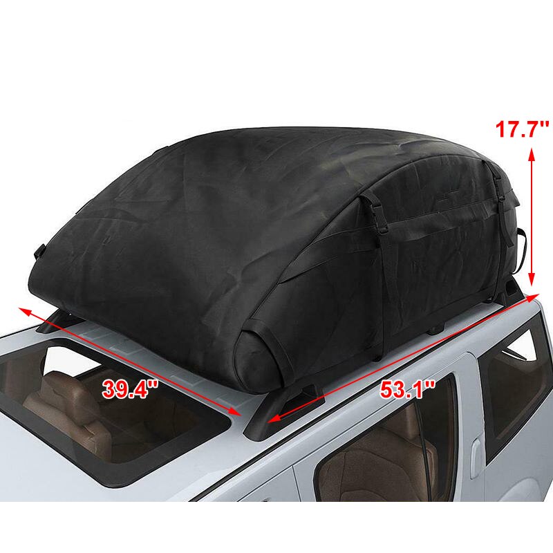 135x100x45cm Car Top Roof Bag Trunk SUV Cargo Luggage Roof Bag Waterproof Rooftop Luggage Carrier Black Storage Travel Bag