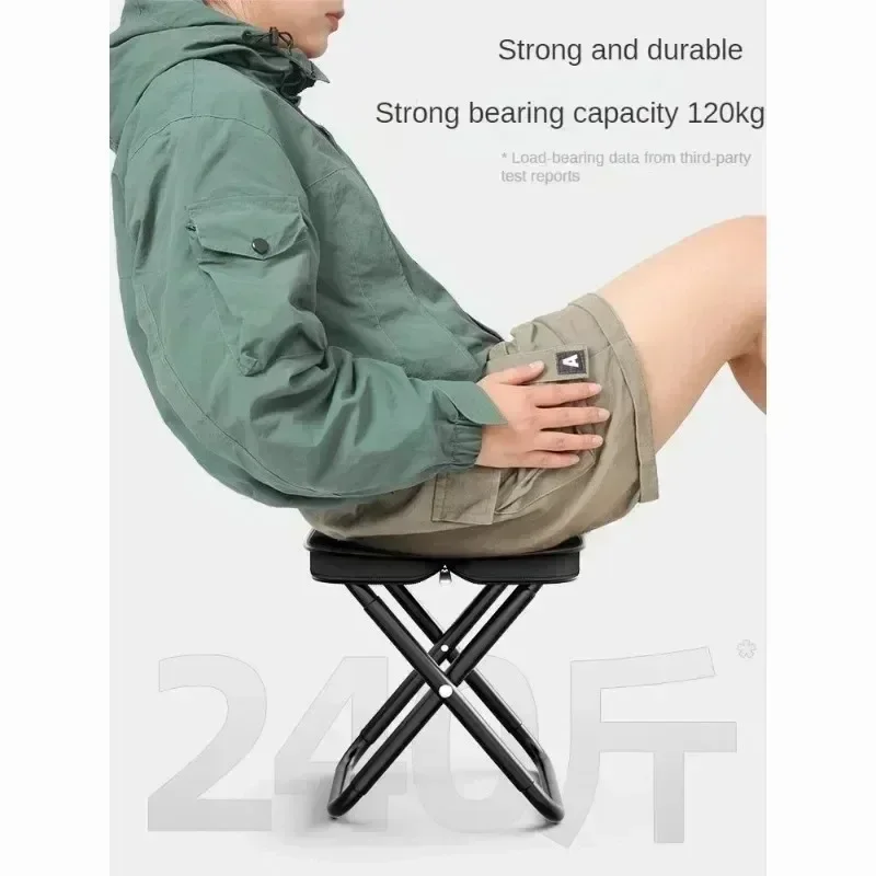 Estuche para lápices al aire libre, Mini bolso portátil plegable, taburete plegable ultraligero, taburete plegable para Picnic, Camping y pesca