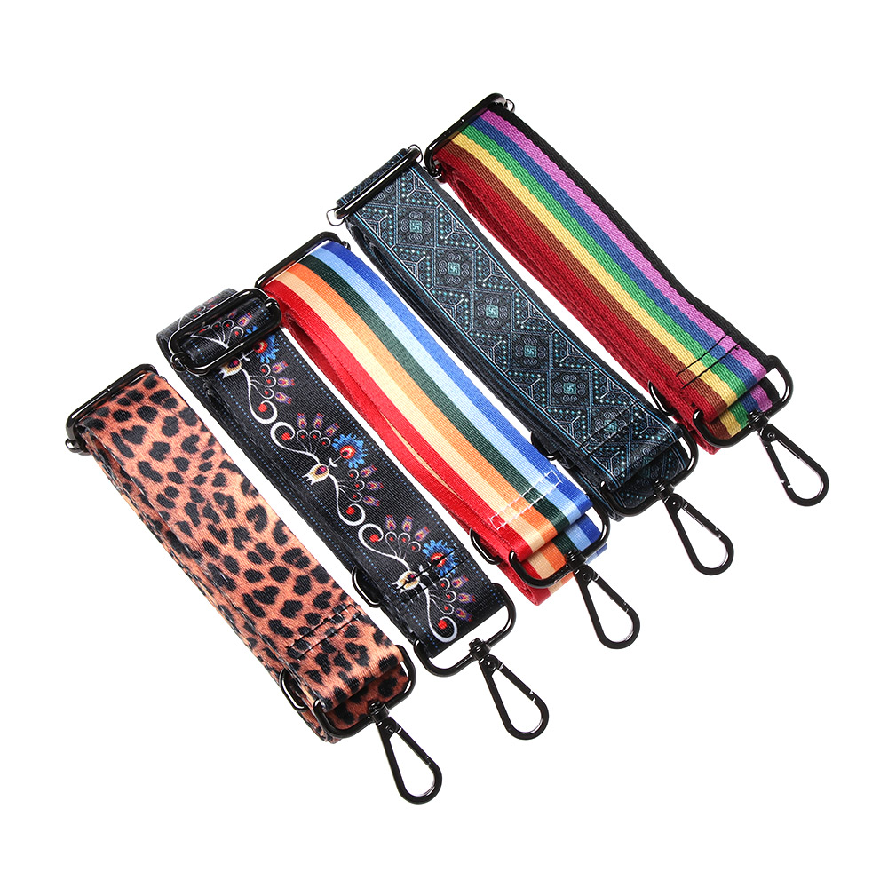 Rétro sangles pour sacs femmes arc-en-ciel réglable sac à bandoulière ceinture chaîne décorative sac à main sangles sac accessoires