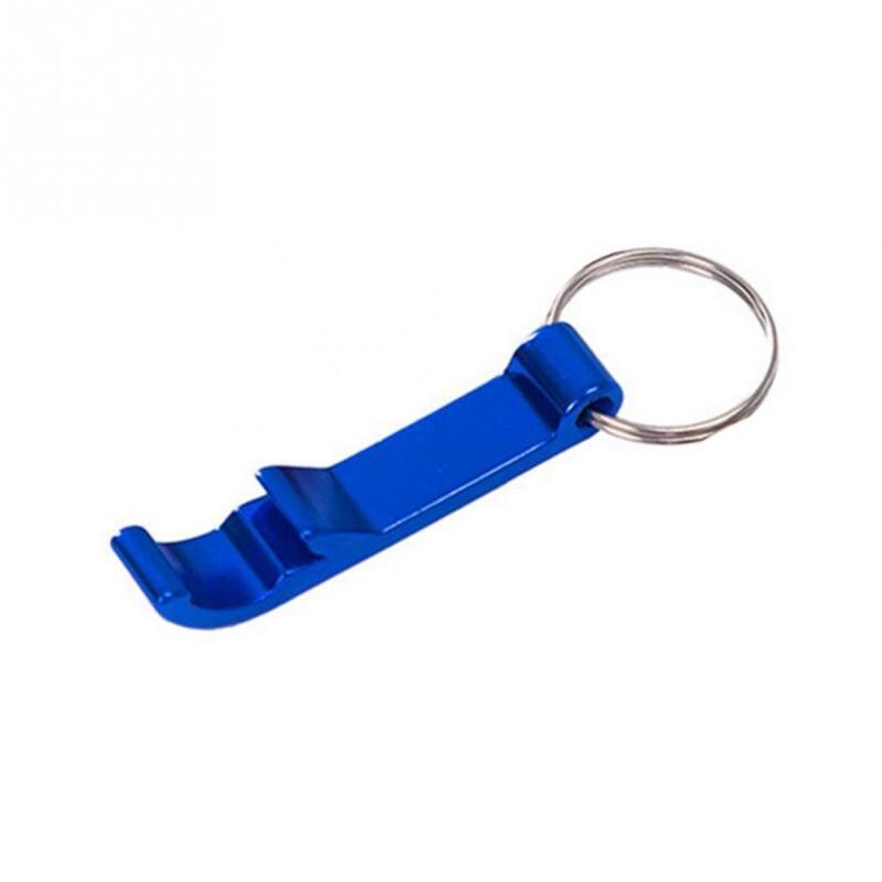 Bottle Opener Keychain 4 In 1 Bottle Opener Keychain Chain Key Ring Keychain Metal Beer Cold Beer Bottle Opener Keychain BarTool: Blue