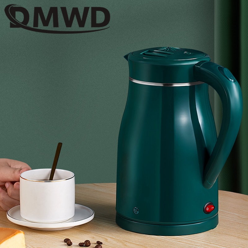 DMWD-hervidor de agua eléctrico de acero inoxidable para el hogar, tetera de té con apagado automático, calentamiento rápido, 1.7L