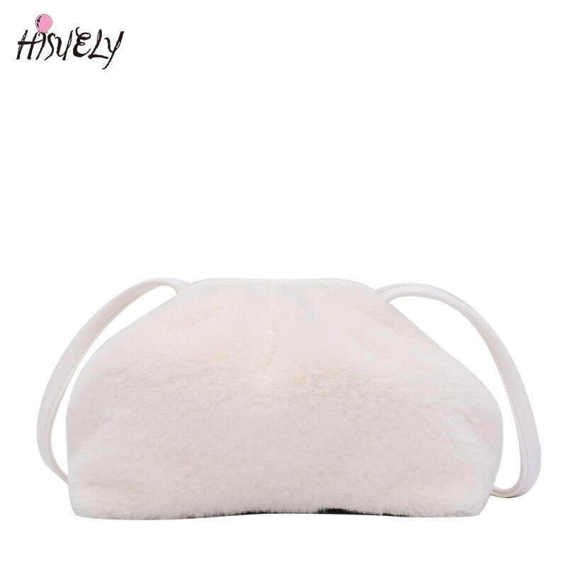 Plush dumpling bag with drawstring Q4