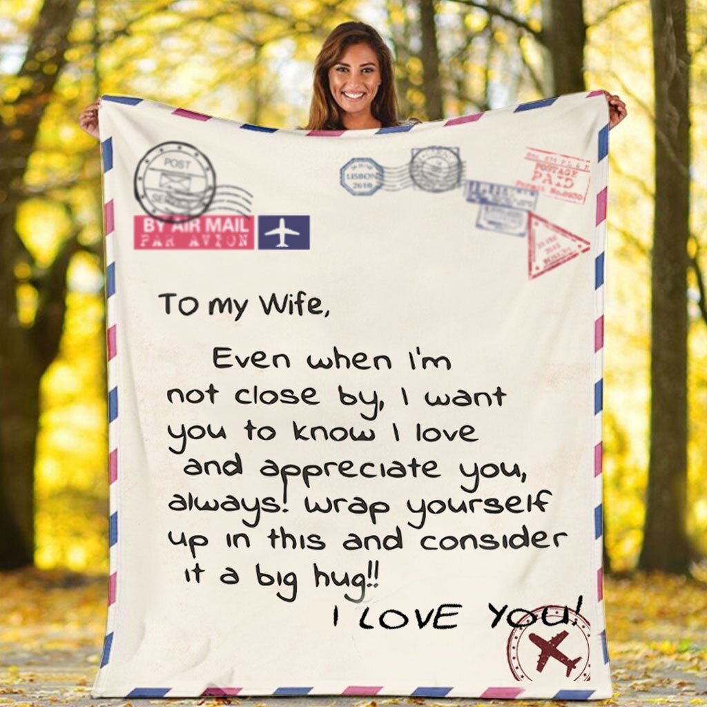 Letter Letters To My Wife Express Love Blanket 3D ... – Grandado