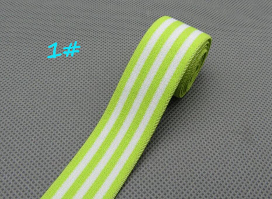 Babymanchet met 25mm breedtes, tailleband naaimateriaal, kleurrijke zachte streep elastische band, felle kleur streep elastische band  s0621l