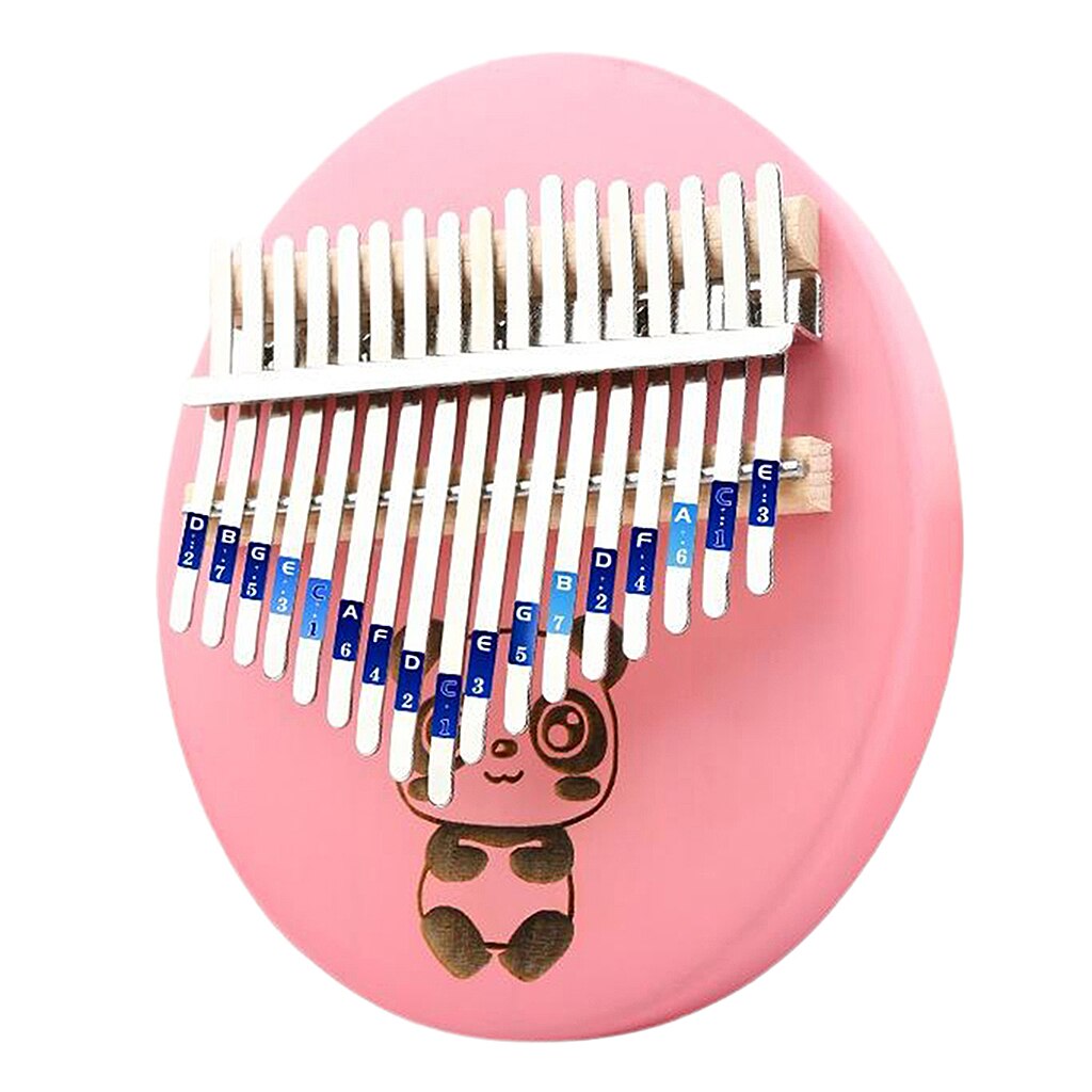 17 Toetsen Kalimba Vinger Musical Draagbare Duim Piano Mbira Instrument Duim Harp Piano Paddestoel Gecko Kalimba: Pink Panda