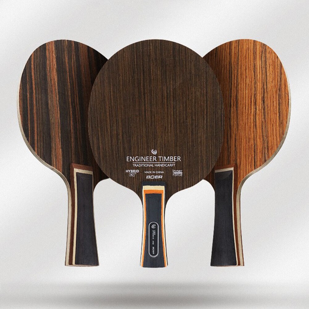Raquette de Tennis de Table, plaque de fond à 5 plis, palette de Ping-Pong à longue poignée, accessoires de Tennis de Table, batte